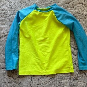 Vibrant Blue and Yellow Kids Rashguard